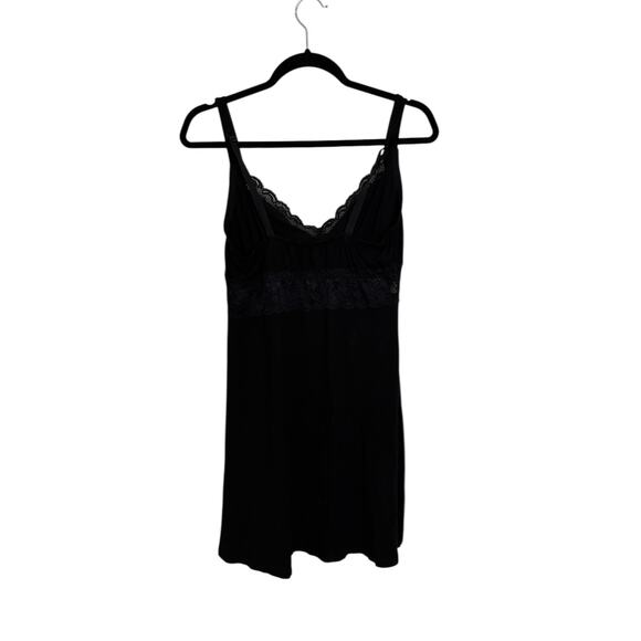 Cosabella Slip Dress Womens Large Allure Sleep Chemise Black Lace Trim - Picture 3 of 6